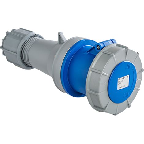 IDE – Fiche électrique femelle 63A monophasée 220V – 2P+T étanche IP67 – Raccordement par borne à vis – Pour câbles jusqu'à 25mm² (1/3)