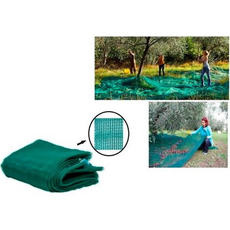 TRADE SHOP - Set 3pz Rete Per Raccolta Olive Frutta Piantagioni Resistente Durevole 3x8mt Verde 222270 - (1/5)