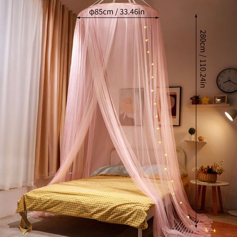Moustiquaire suspendue style princesse, style cabane de lit, protection contre les insectes, décoration de chambre, type 4 (1/5)