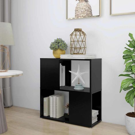 vidaXL Bibliothèque Noir 60x24x63 cm Bois d'ingénierie (1/5)