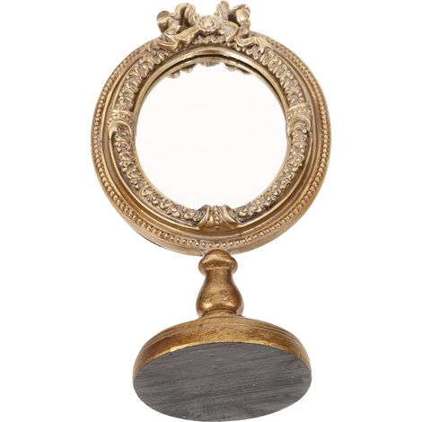 Miroir de maquillage portatif style français vintage, miroir de bureau rétro européen, pour les adolescents et les voyages