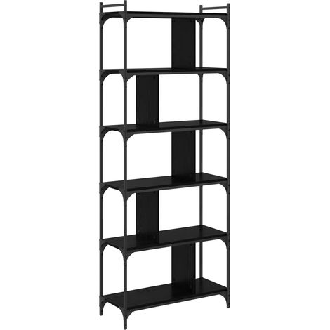Maison Exclusive - Bücherregal Schwarz Eichen-Optik 76 x 32 x 192