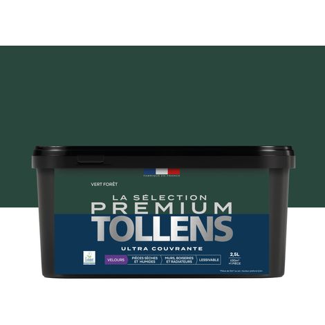 Tollens - Peinture intérieure couleurs - La Sélection Premium Velours - Ultra Couvrante - Vert Forêt 2,5 L - 30m²