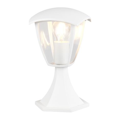 Lampadaire d'extérieur, éclairage de jardin, éclairage de chemin, lanterne en aluminium blanc IP44 H 30 cm (1/3)