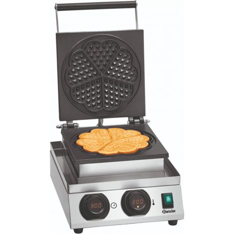 Gaufrier Bartscher MDI 1HW-AL, Gaufre cœur – 230V, 1800 W - MONO (1/5)