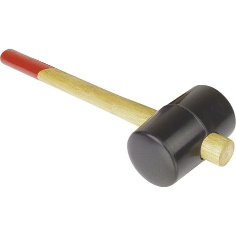 – Maillet en caoutchouc 708 g – Manche en bois vernis – Longueur 360 mm – Pour travaux de construction et bricolage - MM 1 PC (1/2)