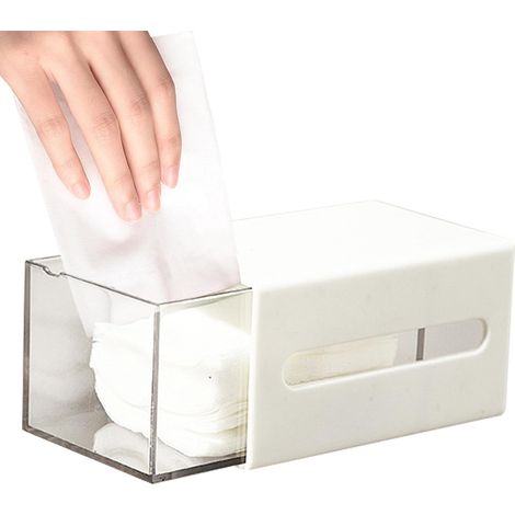 2-teilige Aufbewahrungsbox für Wattestäbchen  Doppelseitige, selbstklebende Aufbewahrungsbox – Wandhalterung fürs Badezimmer (1/5)