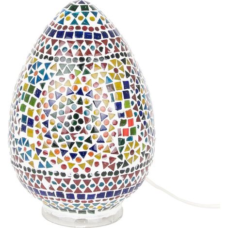 Lampada a forma di uovo in vetro e gesso, stile colorato per la decorazione (1/5)
