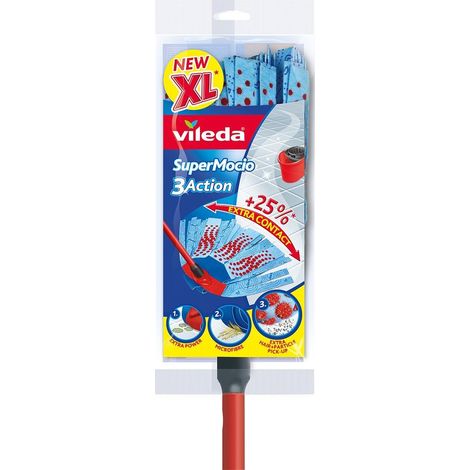 SuperMocio 3Action XL Mop Head & Handle VIL152387