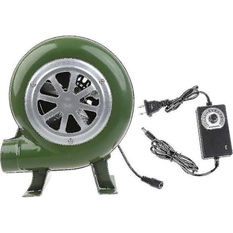 Ventilateur puissant pour barbecue, allume-barbecue au charbon de bois, ventilateur de fumée électrique en fer, AC100-240V 2900 tr/min réglable 40W-Us - couleur