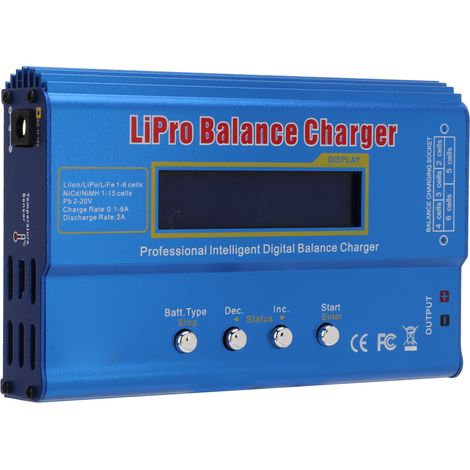Chargeur d'équilibrage multifonctionnel en alliage d'aluminium 80 W, mini chargeur d'équilibrage pour hélicoptère RC (1/5)