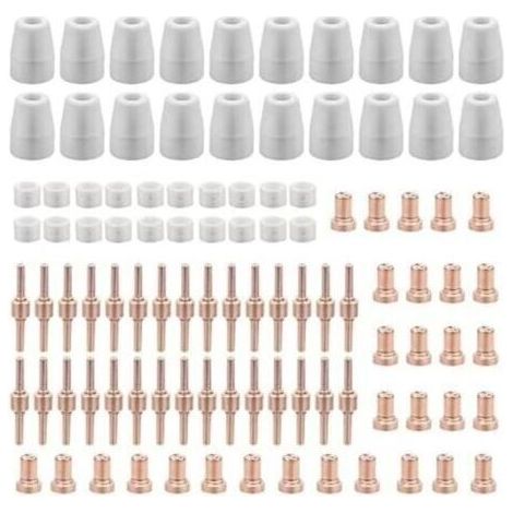 120 Pices PT31 Consommables Plasma Decoupeur Plasma Parkside Cut 30 40 50 Consommables de Dcoupeuse Plasma Accessoire Decoupeur Plasma Electrode Tip Buse