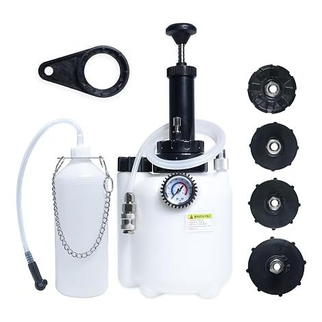 3L Manual Brake Bleeder Kit with 1L Bleed Bottle and 4 Master Cylinder Adapters, Universal Brake Fluid Vacuum Pump for Most Vehicles (1/5)