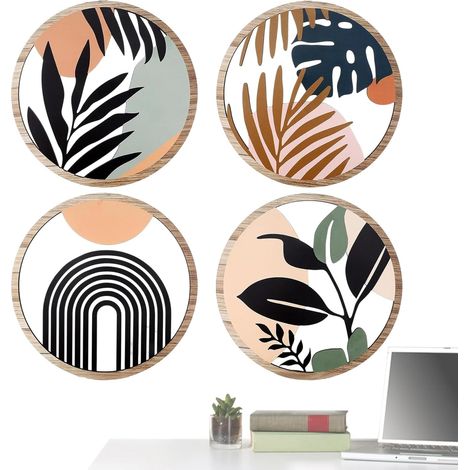 Décor Murale Boho Décoration Murale Bohème Classique en Bois pour Chambre Ornement Minimaliste pour Salon Espaces Intérieur et Extérieur (1/5)