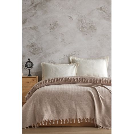 Manta de piqué manta de verano Pique 100% RECYCLED Beige