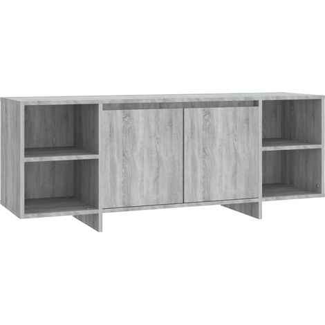 Meuble TV, Étagère TV, Meuble de Salon, Sonoma gris 130x35x50 cm Aggloméré OIB8174E (1/5)