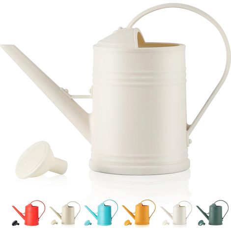 Weißer einteiliger Gießtopf für Zimmerpflanzen, 35,6 cm T x 14 cm B x 23,9 cm H, Blumengießtopf, Kunststoff-Pflanzengießtopf mit Sprinkler (1/5)