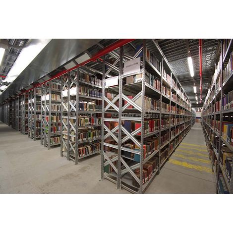 z MODULO CONTINUATIVO- scaffalatura da magazzino zincata H 300 cm , L 90 cm , PROF.30 cm , con 5 ripiani ,PORTATA OGNUNO 280 Kg (1/3)