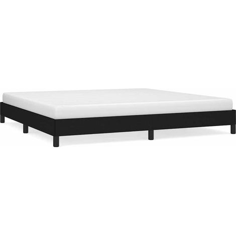 Maison Exclusive - Cama sin colchón tela negro 200x200 cm (1/5)