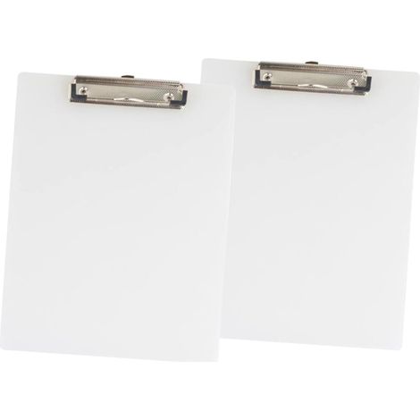 Presse-papiers A4 Transparent en Plastique, Lot de 10 pour Bureau (1/5)