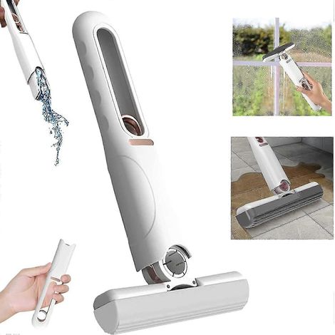 Mini balai serpillère portable auto-essoreur, balai à main court, balai absorbant ultra-résistant, réglable à 180°, sans lavage et facile à manier. (1/5)