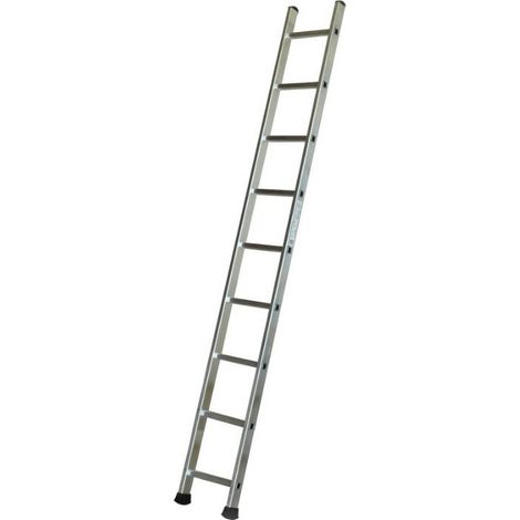 Escalux – Echelle aluminium simple 9 marches – Hauteur de travail 3,44 m – Charge maximale 150 kg – Montants rigides pour sécurité