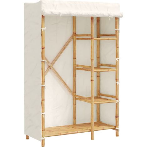 Garde-robe 110x45x170 cm bambou (1/5)