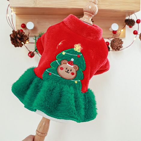 Costume De Noël Pour Chien Et Chat - Cape Élfe Avec Capuche - Taille Unique - Rouge - Pour Chiots Et Chatons - 1 Pièce (1/5)