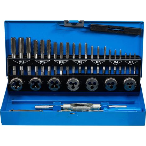 Juego de machos y terrajas BGS Technic 1925 acero HSS-G 32 piezas (1/4)