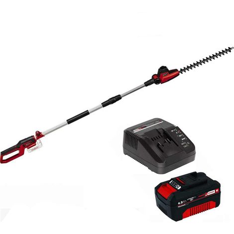 Einhell Akku-Teleskop-Heckenschere GC-HH 18/45 Li T-Solo mit Akku 4.0 Ah und Ladegerät Power X-Change