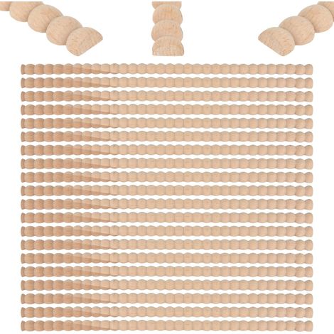 30PCS Moulures en Bois Perlées Non Peint 12M Moulure Décorative pour Meubles,Porte DIY, Mur, Table, Armoire, Revêtement en Bois, Profilés Décoratifs (1/5)