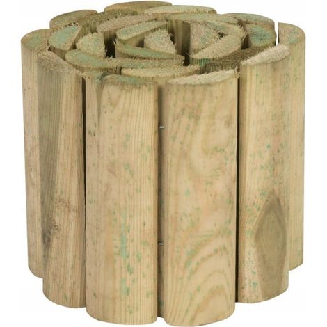 Bordure de jardin en bois à enrouleur 4,6 x 40 x 200 cm (1/3)