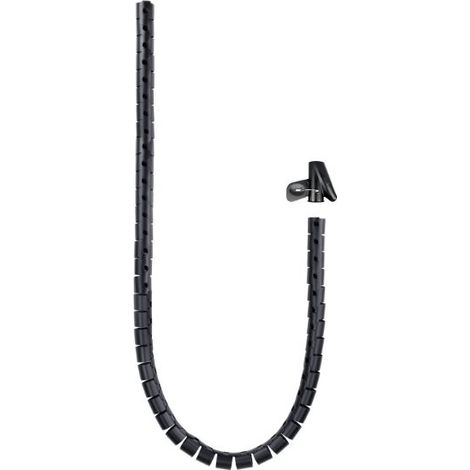 NANOCABLE 10.36.0002-BK - Flexible Kabelführung 25 mm, Farbe Schwarz, 2 m