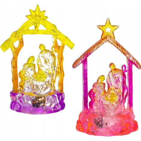 Presepe natalizio a LED, mix di luci natalizie, decorazione VERGIONIC