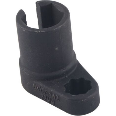 Clé de démontage pour capteur d’oxygène avec profil hexagonal décalé, en acier chrome-molybdène, outil professionnel pour retrait de douilles