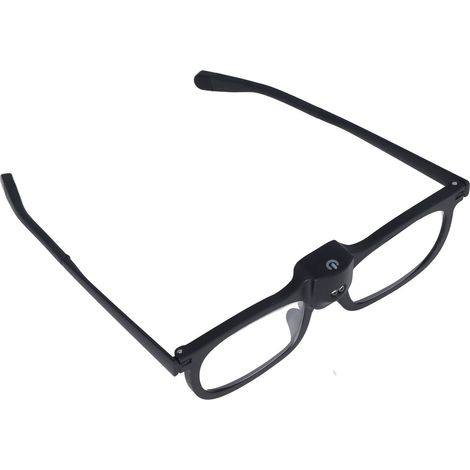 Lunettes Loupe Mains Libres 250D 2 LED Design Ergonomique Lentille Acrylique Résine Loupe Frontale pour Lecture Personnes Âgées (1/5)