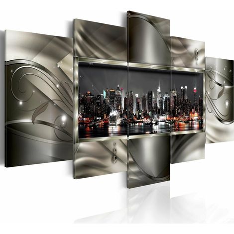 Tableau nuit à new york II - 200 x 100 cm (1/4)