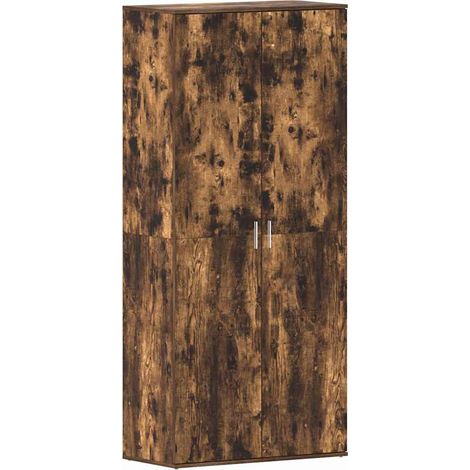 Maison Exclusive - Mobile per scarpe con lo scaffale Rovere fumé 80 x 39 x 178 cm