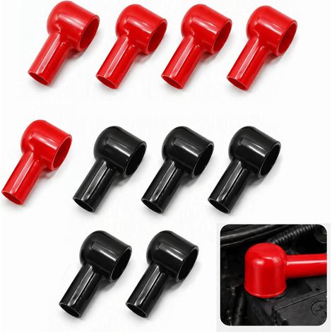 10-Piece Battery Terminal Cover, Positive and Negative Terminal Protection, Terminal Protector with Insulating Cap for Car, Truck, Boat, and Marine Applications (1/5)