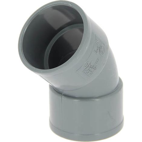 Coude PVC femelle-femelle 45° Ø50
