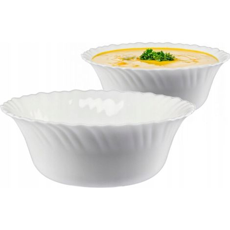 Ciotola in ceramica bianca per zuppa e snack, 17,5 cm (1/3)