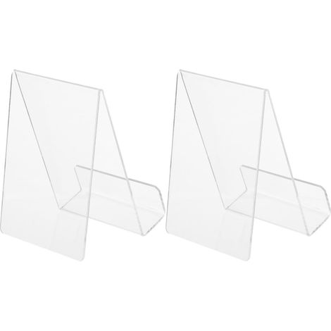à livres en acrylique transparent 2 pièces étagère robuste (1/5)