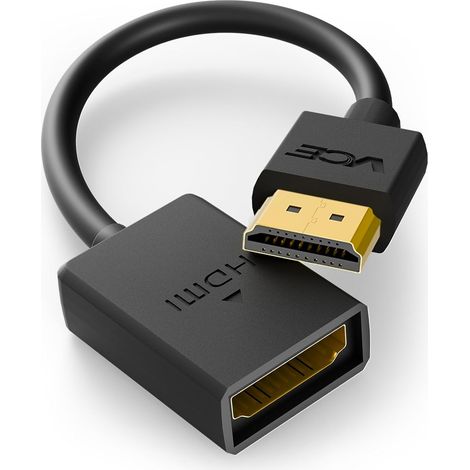 LINK Rallonge de Câble HDMI Male Femelle 4K Prolongateur HDMI Mâle Femelle pour TV Stick 14CM (1/5)