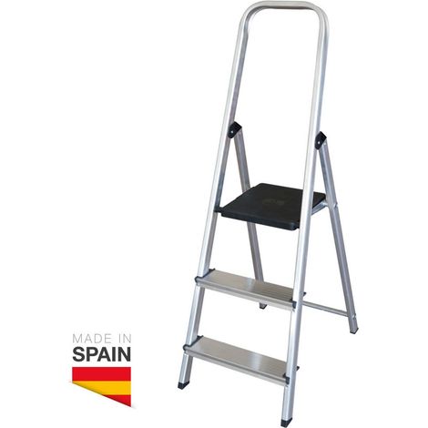 Escalera aluminio 3 peldaños Max. 150kg (1/5)