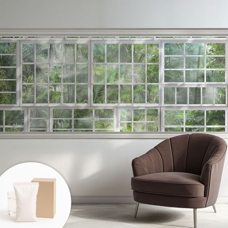 Papier peint intissé décoratif avec colle pour salon chambre et bureau Installation rapide Forêt verte 250x104 cm (1/5)