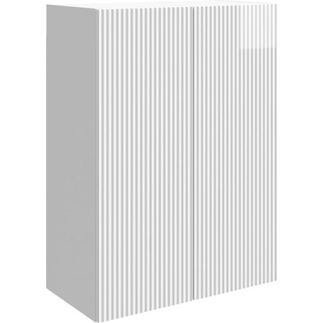 Wandschrank Hochglanz Weiß 66 x 34,5 x 90 cm Holzwerkstoff vidaXL