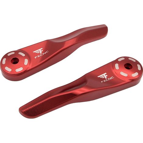 Protectores de manillar, aluminio resistente, compatibles con varios modelos, color rojo. (1/2)