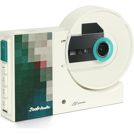 Lecteur de musique rétro à montage mural - USB - Compatible Bluetooth - Entrée AUX - 4000 mAh - Avec télécommande - Pour décoration d'intérieur - Vert (1/5)