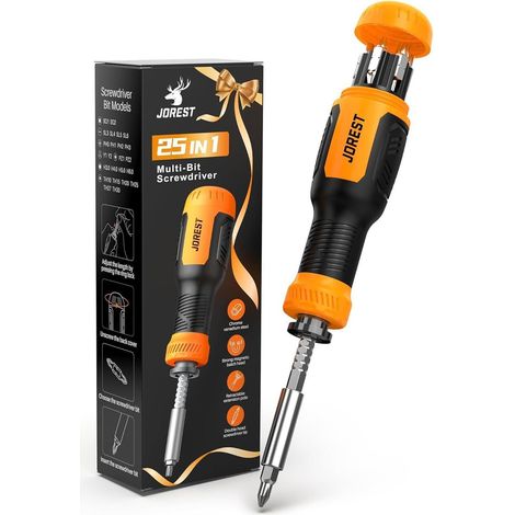 25-in-1 Schraubendreher Set mit magnetischem Griff und Teleskopstange (1/5)