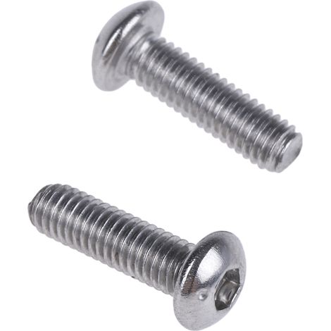 Vis à six pans creux, M3 x 8mm, tête Vis bombée à tête creuse hexagonale, en Acier Inoxydable ( Prix pour Boîte de 50 ) (1/3)